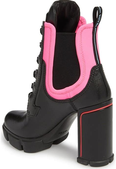 prada color block ankle boots|Prada snakeskin boots.